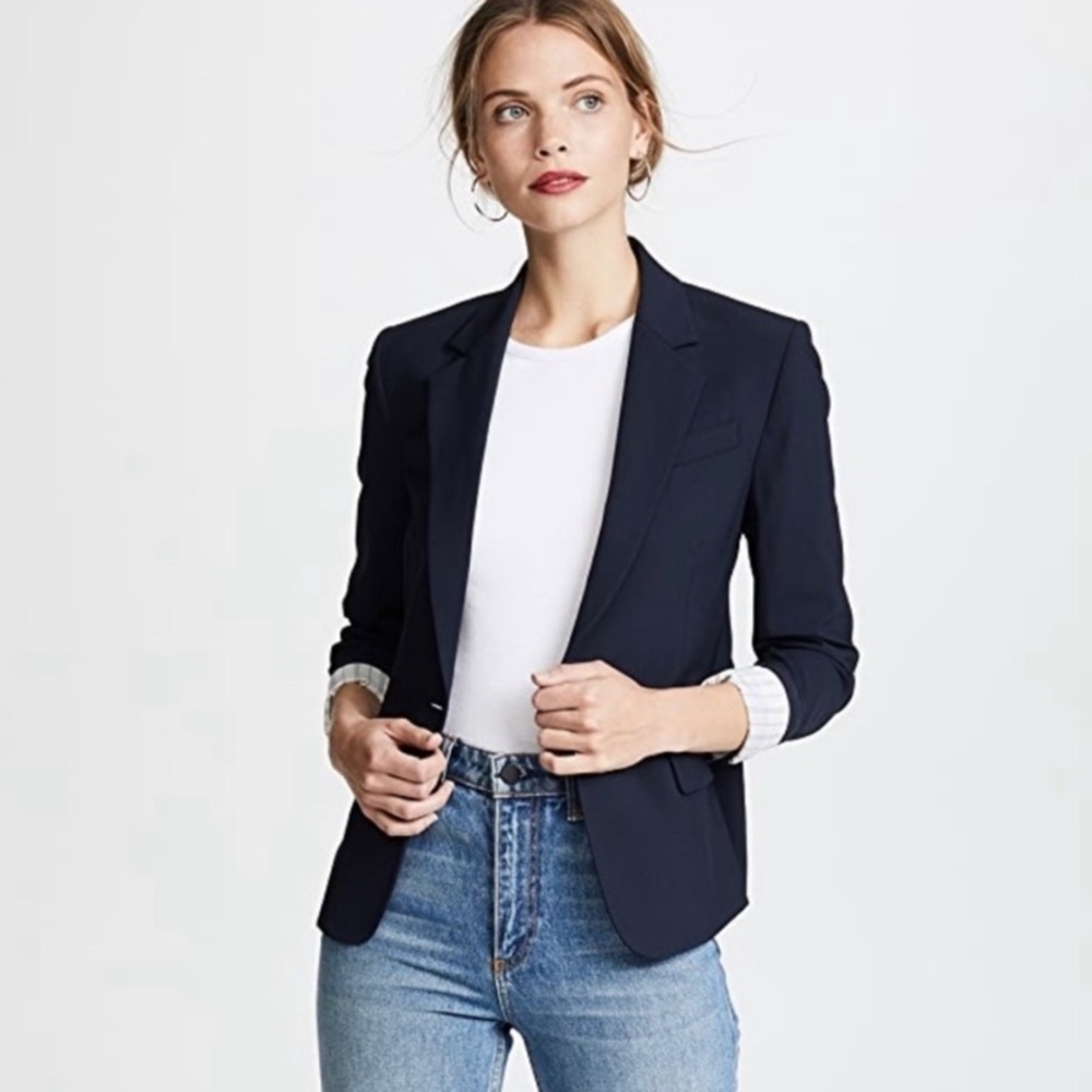 NWOT Theory Gabe Wool stretch Navy Blazer  - Size 2/4
